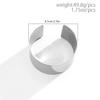COLORFUL BLING Chunky Gold Silver Open Wide Hammered Wrist Cuff Bangle Adjustable Hollow Leaf Flower Wrap Bracelet for Women Statement Wristband Jewelry-silver polished view 2