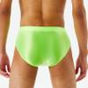 Daenrui Men Shiny Oil Silk Low Rise Pouch Underwear Elastic Bikini Briefs Swimwear Underpants Panties Fluorescent Green X-Large view 4