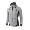 JEsilunmaMY Mens Slim Fit Hoodies Full Zip Long Sleeve Casual Sports Cardigan Sweatshirt Soft Cotton Outdoor Hooded Jackets (Light Grey,Small) view 2