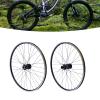 29" Mountain Bike Wheelsets Rim MTB Bicycle Wheelset Carbon Hub Classic Aluminum Alloy Mountain Bike Front & Rear Wheels Wheelset for 7/8/9/10/11/12S Cassette (Black Flower Drum) view 2