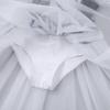 renvena Kids Girls Ballet Gymnastics Dress Soft Velvet Short Sleeve Ribbon Hem Mesh Skirt Pageant Ball Gown Navy Blue 9-10 Years view 4