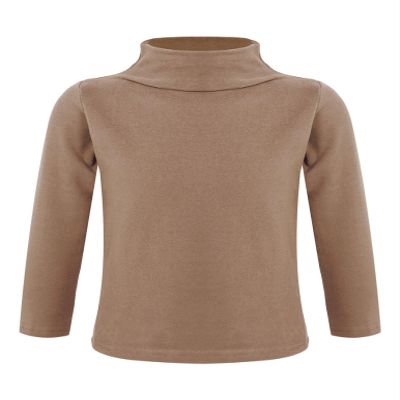 Huimingda Kids Girls and Boys Thermal Underwear Tops Long Sleeves Mock Neck Shirt Baselayer Stretchy Warm Tops Coffee 7-8 Years