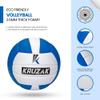 Kruzak Hand Stitched Volleyball | Indoor Recreational Outdoor Beach Ball with complimentary Air Pump | Boys, Girls, Kids Youth, Adults, and Beginners - Blue view 3