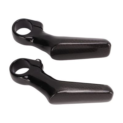 Pilipane 1 Pair Bikes Bar Ends Grips, Bikes Handlebar Grips, Carbon Fiber L Shape Ergonomic Road Aluminium Alloy Bikes Bar Ends for 22 2mm Bikes Handlebar(Light), Bikes Handlebar Grips, 1 Pair Bicycl