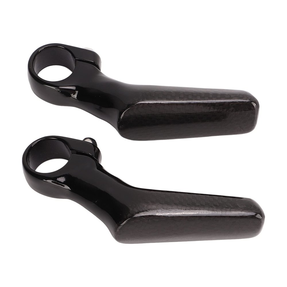Pilipane 1 Pair Bikes Bar Ends Grips, Bikes Handlebar Grips, Carbon Fiber L Shape Ergonomic Road Aluminium Alloy Bikes Bar Ends for 22 2mm Bikes Handlebar(Light), Bikes Handlebar Grips, 1 Pair Bicycl