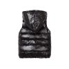 Mud Kingdom Puffer Vest with Hood for Toddler Boys Full Zipper Lightweight Casual Warm Autumn Winter Black 4T view 2