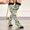 Wusikd Pinto Horses Compression Socks for Women and Men Circulation Green Long Socks for Athletic Running 1 view 3