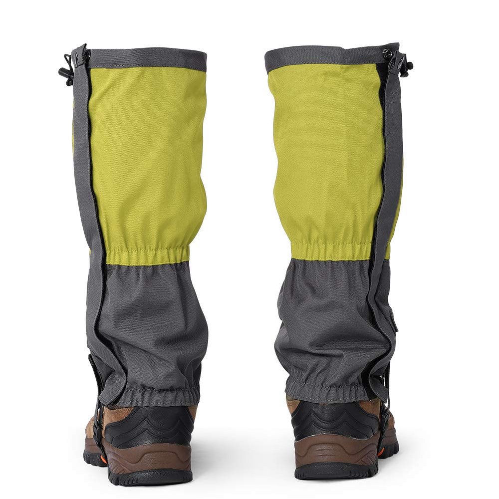plplaaoo Leg Gaiters, 1Pair Outdoor Waterproof Sports Climbing Hiking Legging Gaiters Shoe, Snow Accessories, Gaiters Gators for Hiking, Boots Cover, Hunting Gear and Equipment for Adults(Green),