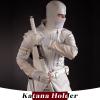 Jecery 2 Pcs Katana Sword Holder Leather Halloween Sheath Scabbard Belt Adjustable Holster Belt Two Buckle Sword Leather(White) view 4