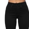 Maiyifu-GJ Women's Retro Mid Rise Boot Cut Jeans Slimming Stretch Juniors Denim Pants Sexy Slim Fit Wide Leg Jean Trouser (Black,Small) view 3