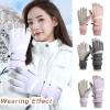 CLAPE Winter Ski Gloves Touchscreen Snowboard Gloves for Outdoor Skiing Unisex Waterproof Cold Weather Gloves, Black(M) view 4