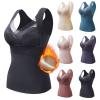 Thermal Fleece Lined Underwear Tops for Women V Neck Lace Cami Compression Tank Top Vest Warm Winter Base Layer view 2