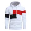 DGHM-JLMY Men's Fashion Color Matching Hoodie Drawstring Hooded Color Block Hoody Slim Fit Hoodie Stitching Color Sweatshirt (White,Medium) view 1
