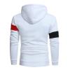 DGHM-JLMY Men's Fashion Color Matching Hoodie Drawstring Hooded Color Block Hoody Slim Fit Hoodie Stitching Color Sweatshirt (White,Medium) view 3