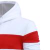 DGHM-JLMY Men's Fashion Color Matching Hoodie Drawstring Hooded Color Block Hoody Slim Fit Hoodie Stitching Color Sweatshirt (White,Medium) view 4