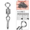 High Strength Fishing Snap Swivels Ball Bearing Swivels Stainless Saltwater Corrosion Resistance Barrel Swivel for Freshwater Fishing(8) view 2