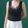 Thermal Fleece Lined Underwear Tops for Women V Neck Lace Cami Compression Tank Top Vest Warm Winter Base Layer view 3
