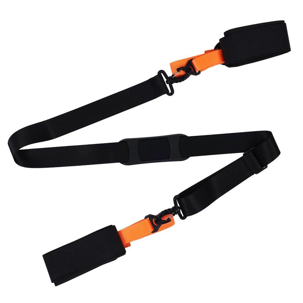 BOXOB Ski Strap and Pole Carrier, Adjustable Ski Carrying Shoulder Fastener Straps Cushioned Ski Holder Lash Sling for Skiing Accessories Adults Skiing and Snowboarding Boot Winter Outdoor Activities