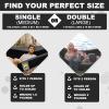 SZHLUX Camping Hammock Double & Single Portable Hammocks with 2 Tree Straps and Attached Carry Bag,Great for Outdoor,Indoor,Beach,Camping,Black & Grey, Large view 2