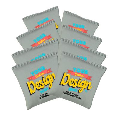 Beerpongtoss Tounament Custom Cornhole Bags Regulation Professional, Personalized Cornhole Beans Bags Sets,Customize Corn Hole Bags for Your Loved Ones, Flag, State, College etc (8, Resin Filled)