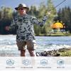 FISHEAL SPF 50 UV Sun Protection Long Sleeve Shirt with Face Mask Fishing Hooded Shirts for Men Thumb Holes Steel Gray view 4