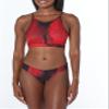 HUGO Womens Tye Dye Bralette Bikini Top, Grey Tye Dye, Medium US view 3
