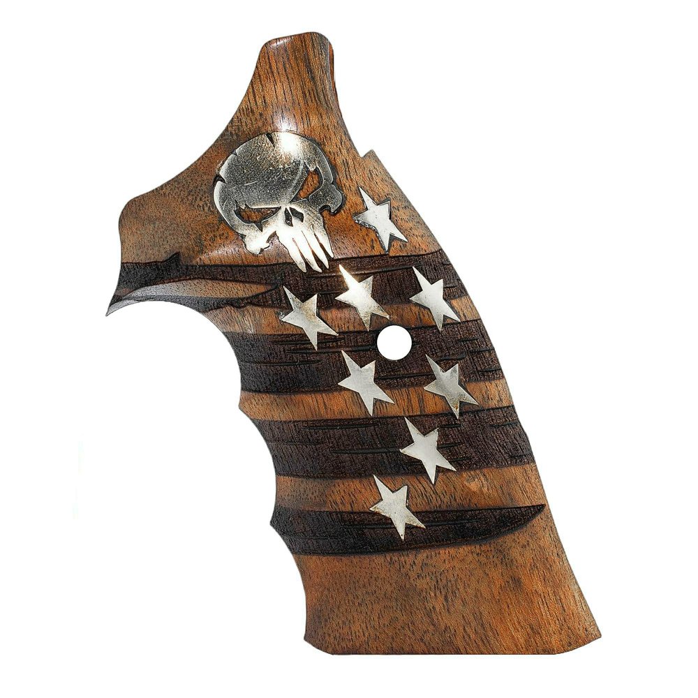 S&W 357 KL Frame Square Butt Special Root Wooden Grips