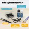 Fishing Rod Repair Kit, Ceramic Eyelet Inserts Replacement Kit with Fishing Rod Epoxy Glue view 3