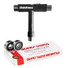 Bones Swiss Skateboard Bearings (8 Pack) Bundled with a SkateHouse Skate Tool view 1