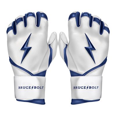 BRUCE BOLT Chrome Series Long Cuff Navy Batting Glove - Navy XXLarge