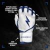 BRUCE BOLT Chrome Series Long Cuff Navy Batting Glove - Navy XXLarge view 2