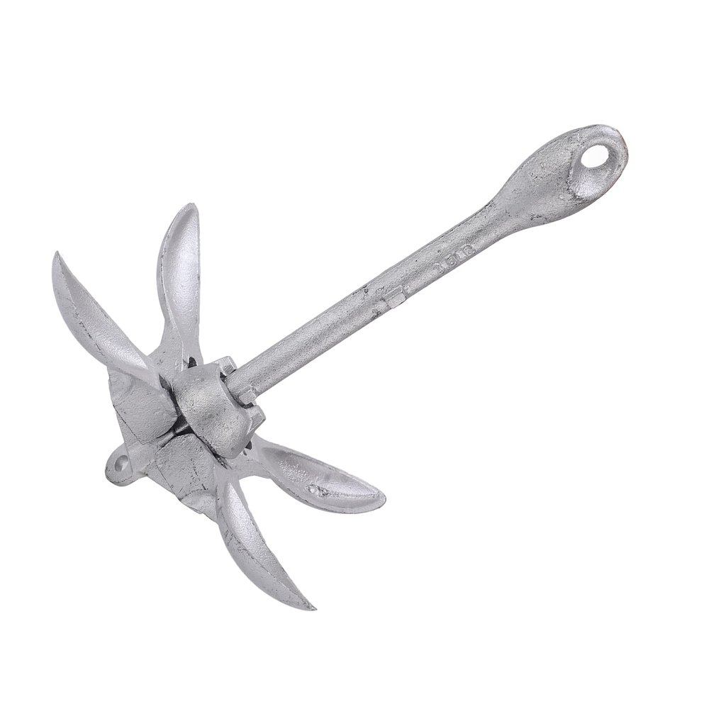 Tyenaza Heavy Duty Folding Grapnel Boat Anchor, Galvanized Collapsible Spike Hook for Shallow Water, Boating Accessories for Kayak Yacht