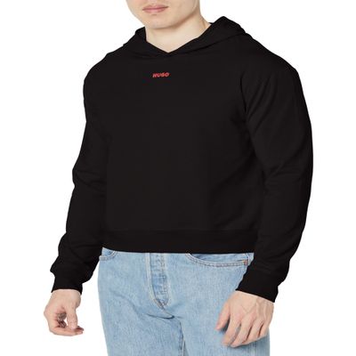 HUGO Center Logo Relaxed Fit Hooded Sweatshirt
