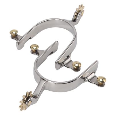Diydeg Horse Spurs, Cowboy Style Stainless Steel Spurs for Boots Men, Horse Boot Spurs Equestrian Gear Accessories for Horse Training Equestrian Competition for Men Women Rider Horsemanship Lovers