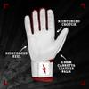 BRUCE BOLT Chrome Series Long Cuff Maroon Batting Glove - Maroon Youth XLarge view 3