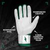 BRUCE BOLT Chrome Series Long Cuff Green Batting Glove - Green XLarge view 3