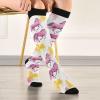 Wusikd Horse Compression Socks for Women and Men Circulation Pink Long Socks for Athletic Running 1 view 3