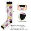 Wusikd Horse Compression Socks for Women and Men Circulation Pink Long Socks for Athletic Running 1 view 4