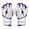 BRUCE BOLT Chrome Series Long Cuff Purple Batting Glove - Purple Youth XLarge view 1