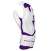 BRUCE BOLT Chrome Series Long Cuff Purple Batting Glove - Purple Youth XLarge view 4