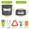 Rlrueyal Camping Cookware Backpacking Stove Canister Stand Tripod and Stainless Steel Camping Cup,Fork Spoon Kit for Hiking and Picnic,Camping Cooking,Backpacking Gear,Mess kit. view 2