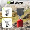 Rlrueyal Camping Cookware Backpacking Stove Canister Stand Tripod and Stainless Steel Camping Cup,Fork Spoon Kit for Hiking and Picnic,Camping Cooking,Backpacking Gear,Mess kit. view 4