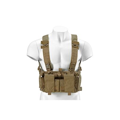 Lancer Tactical Buckle Up Lightweight Chest Rig (US, Alpha, One Size, Regular, Regular, Tan)