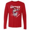 500 LEVEL Bryce Harper Long Sleeve Tee (Long Sleeve, XX-Large, Red) - Bryce Harper Philadelphia Base WHT view 1