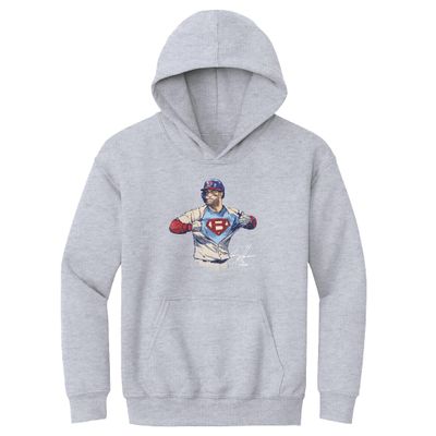 500 LEVEL Bryce Harper Youth Sweatshirt (Youth Hoodie, Large, Gray) - Bryce Harper Philadelphia Super Bryce WHT
