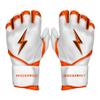 BRUCE BOLT Chrome Series Long Cuff Orange Batting Glove - Orange Small view 1