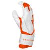BRUCE BOLT Chrome Series Long Cuff Orange Batting Glove - Orange Medium view 4