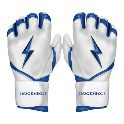 BRUCE BOLT Chrome Series Long Cuff Royal Batting Glove - Royal Youth Small