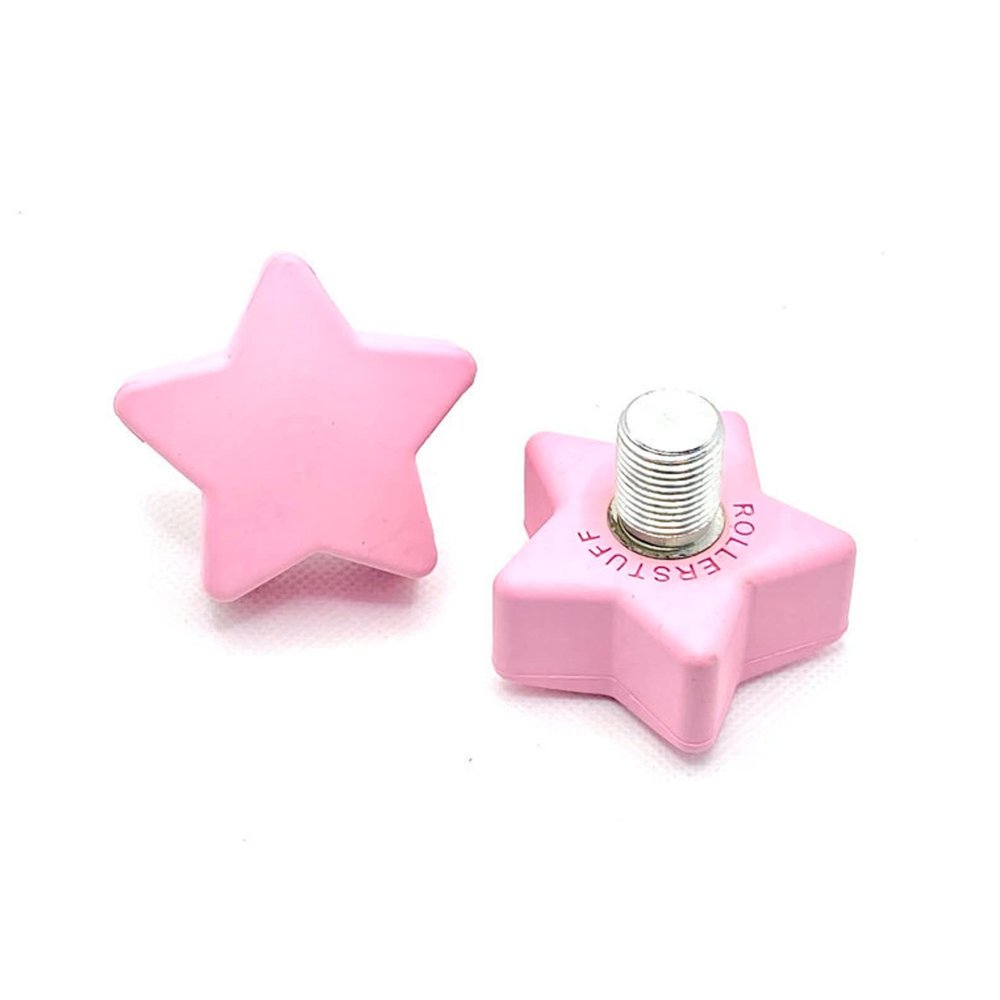 ROLLERSTUFF Twinkle Toes Star Toe Stops, Pink (Pair)