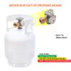 Flame King YSN5LB-GAUGE 5lb Steel Propane Tank Cylinder with Gauge and OPD Valves for Grills and BBQs, Camping, Fishing, & Outdoor Activities, White view 3